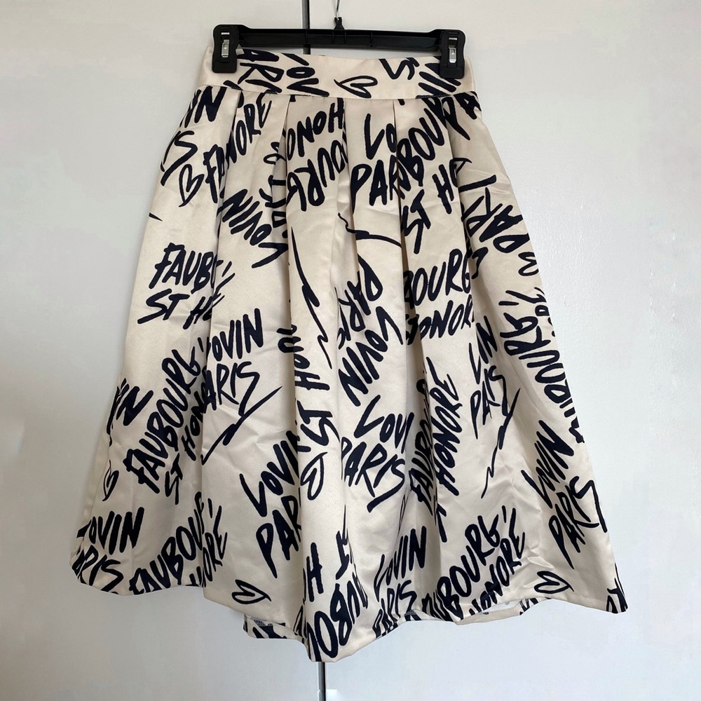 Cub Run Graphic Puffy Long Skirt